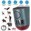 3-In-1 Ultrasonic Solar Animal Repeller Motion Activated Animal Repellent With Ultrasonic Sound Alarm Strobe Light 4 Modes Ip55 Waterproof For Deer Ra