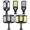Solar Wall Light Outdoor 9 Cob Beads Pir Motion Sensor Remote Control Wireless Lamps Ip45 Waterproof Lighting For Garage Front Door Garden Pathway