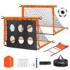 Kids Soccer Goals Set For Backyard Portable Soccer Training Equipment With Ball Pump Cones Agility Ladder Target Carry Bag For Toddler Age 3+ Outdoor