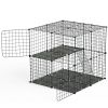 2Tier Cat Cage Playpen Indoor Pet Enclosures Kitten Kennel House Detachable Cat Crate With Climbing Ladder 2 Doors For 1-2 Cats For Ferret Squirrel Sm