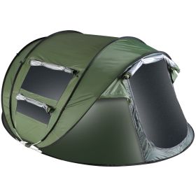5-8 Person Pop Up Tent Automatic Setup Camping Tent Waterproof Instant Setup Tent With 4 Mosquito Net Windows Carrying Bag For Hiking Climbing Adventu