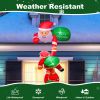 8Ft Climbing Inflatable Santa Claus With Light Hanging Blow Up Christmas Inflatable Indoor Outdoor Christmas Decorations 3 Santa Claus 3 Merry Christm