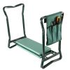 Foldable Garden Kneeler Seat W/ Kneeling Soft Cushion Pad Tools Pouch Portable Gardener Kneeling Bench Stool