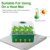 5Packs Seed Starter Tray With Grow Light Humidity Dome Germination Kit With 5-Level Brightness 4 Timers For Indoor Greenhouse