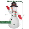 7.9Ft Christmas Inflatable Giant Snowman Blow Up Light Up Snowman With Led Lights Hat Scarf  Ipx4 Waterproof Christmas Outdoor Yard Lawn Holiday Decor