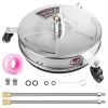 15In High Pressure Washer Flat Surface Cleaner 4000Psi Stainless Steel Disc Power Washer Broom With 3 Wheels 2 Washer Extension Wands 2 Replacement No