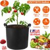 3 Pack Plant Grow Bags Potato Vegetable Planter Bags Breathable Planting Fabric Pots 5Gallons