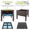 Outdoor Raised Garden Bed With Legs Elevated Planter Box With Self-Watering System For Garden Patio Balcony Vegetables Flowers Herbs Pp Plastic Box Ea