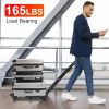 Folding Hand Truck Collapsible 165Lbs Heavy Duty Luggage Cart Foldable Utility Dolly Platform Cart With 3-Length Telescopic Handle 6 Wheels 1 Elastic