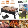 Portable Bbq Grill Foldable Charcoal Grill Lightweight Smoker Grill For Camping Picnics Garden Grilling