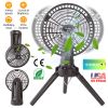 10400Mah Portable Camping Fan With Led Light Rechargeable Tripod Tent Hanging Fan Lantern Portable Foldable Oscillating Table Fan With 3 Brightness 4