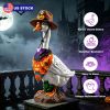 Porch Goose Halloween Costume For 23" Goose Statue Pumpkin Bandana & Cowboy Hat Halloween Yard Decor