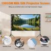 100Inch Projector Screen With Stand 16:9 4K Hd Rear Front Wrinkle-Free Portable And Foldable Movie Screen With Carry Bag For Indoor Outdoor Home Theat
