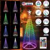 Led Smart Christmas Cone Tree Outdoor Lighted Christmas Tree Light With App Control Remote Control Ip44 Waterproof Timer 210 Modes For Indoor Outside