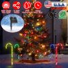 Solar Christmas Candy Cane Light Ip55 Waterproof Stake Light Lamp For Patio Yard Garden Pathway Outdoor Christmas Decorative Light