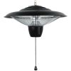 1500W Outdoor Hanging Patio Heater Ultra-Quiet Electric Heating Lamp Ip23 Waterproof 2 Heating Levels Overheating Protection Ceiling Mounted Outdoor H