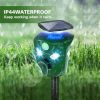 Electric Solar Powered Ultrasonic Animal Repeller 360° Ultrasonic Animal Driver With Motion Sensor Led Flashing Lights Waterproof Outdoor Animal Repel