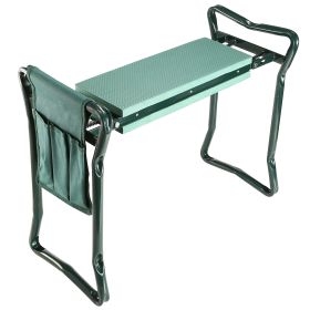 Foldable Garden Kneeler Seat W/ Kneeling Soft Cushion Pad Tools Pouch Portable Gardener Kneeling Bench Stool