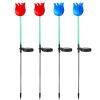 2Pcs Solar Powered Tulip Garden Light Wind Mill Waterproof Landscape Stake Lamp Decorative Lawn Lights For Yard Driveway Walkway Patio