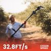 3-In-1 Cordless Electric Pole Saw & Mini Chainsaw & Grass Trimmer Kit With Adjustable Length 2Pcs 21V 1500Mah Batteries 4In/6In Chains Saw Blade 5Pcs