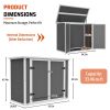 4.6X2.4 Ft Resin Outdoor Storage Shed With Hydraulic Lid & Ramp Lockable Horizontal Storage Cabinet For Garden Tools Firewood Outdoor Supplies And Pet