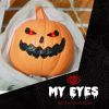 47.2 Inch Hanging Pumpkin Ghost Halloween Decoration Sound Activated With Creepy Howling Sound, Red Light-Up Eyes, Battery Operated Hanging Ghost For