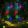 Solar Moon And Star Wind Chime 7 Color Changing Wind Chime For Outside Ipx4 Waterproof Outdoor Garden Yard Decor