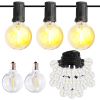 25Ft Decorative Globe String Lights Outdoor Indoor 25Pcs Bulb Light Strings Fairy String Lamps For Garden Lawn Patio Cafe Party