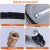 15In High Pressure Washer Flat Surface Cleaner 4000Psi Stainless Steel Disc Power Washer Broom With 3 Wheels 2 Washer Extension Wands 2 Replacement No