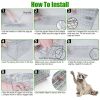 Humane Cat Trap Cage With Waterproof Cover Gloves Catch Release Live Animal Rodent Cage Collapsible Galvanized Wire For Raccoons Beavers Groundhogs Fo