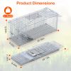 25.59Inch Live Humane Animal Trap Cage Heavy Duty Folding Catch And Release Rodent Cage For Rabbit Squirrel Possum Skunk Kitten Raccoon And More