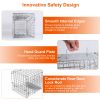 Humane Cat Trap Cage Catch Release Live Animal Rodent Cage Collapsible Galvanized Wire For Small Raccoons Beavers Groundhogs Foxes Armadillos