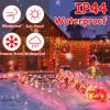Solar Christmas Candy Cane Lights With 12 Candies 72Leds Outdoor Christmas Decorations Ip44 Waterproof Flickering Pathway Markers String Lights With 8