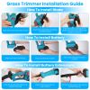 Pole Mini Hedge Trimmer & Grass Shear Electric Cordless Handheld Hedge Trimmer With 90° Rotatable Head Telescopic Extension Pole Gloves Goggles 2Pcs 2