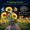 Solar Sunflower Lights Outdoor Waterproof Warm White Solar Landscape Lights With 2 Lighting Modes Ip44 Decorative Solar Flower Lights For Yard Patio P