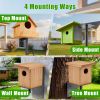 94Inch Squirrel Proof Bird Feeder Pole Heavy-Duty Bird House Pole  Outdoor Bird Feeding Station With 5 Adjustable Heights 4 Shepherd Hooks Top & Side