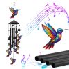 Hummingbird Wind Chimes For Outside Metal Wind Chimes With Aluminum Tubes Deep Soothing Sound Decor For Garden Yard Home Patio Gift For Women Men
