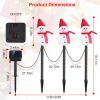 1Pc Solar Powered Lamp 3 Snowmen Outdoor Decorative Christmas Lamp Garden Stake Light Ip55 Waterproof Santa Landscape Light Warm White Led Lighting Pa