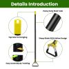 60.63In Adjustable Garden Hoe Handheld Stirrup Hula Hoe Scuffle Loop Hoe Gardening Weeder Cultivator Weeding Rake For Weeding/Loosening Soil