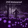 2Packs Solar Scary Eyeballs Lights Outdoor Halloween Decoration Swaying Light Halloween Path Lights Ornaments With Total 12Led Ip65 Waterproof For Yar