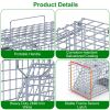 2Pcs 18X8X10In Humane Single Door Live Animal Trap Collapsible Galvanized Iron Animal Cage Catch And Release For Small Squirrel Raccoon Feral Cat Weas
