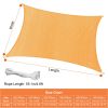 Rectangle Top Canopy 98% Uv Block Awning Shelter 185Gsm Hdpe Patio Cover With Snap Hooks Ropes For Outdoor Garden Backyard