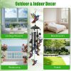 Hummingbird Wind Chimes For Outside Metal Wind Chimes With Aluminum Tubes Deep Soothing Sound Decor For Garden Yard Home Patio Gift For Women Men