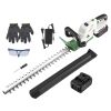 20In Cordless Hedge Trimmer 21V Handheld Bush Trimmer Electric Grass Shrub Trimmer With Dual-Action Blades 0.6In Cutting Diameter Safety Lock Adjustab