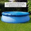 12Ft Swimming Pool Cover Protector Dustproof Waterproof Paddling Pool Cover