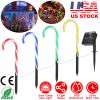 Solar Christmas Candy Cane Light Ip55 Waterproof Stake Light Lamp For Patio Yard Garden Pathway Outdoor Christmas Decorative Light
