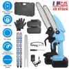 Electric Mini Chainsaw Portable Handheld Cordless Small Chain Saw Battery Powered With 2Pcs 1200Mah Rechargeable Batteries 8In Chains Gloves Goggles F