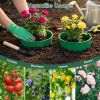 12Pcs 10In Planting Grow Rings Adjustable For Outdoor Plants Interlocking Pp Plant Protection Rings With Hand Shovel Deep Watering Plant Guards For Ve