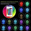 4Pcs Submersible Rgb Led Lights Ip68 Waterproof Underwater Color Changing Lamps Remote Control Battery Operated Floral Light For Vase Fountain Aquariu