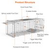 Humane Cat Trap Cage Catch Release Live Animal Rodent Cage Collapsible Galvanized Wire For Small Raccoons Beavers Groundhogs Foxes Armadillos